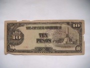 BANKNOT JAPONIA -   OKUPACJA FILIPIN - BANKNOT - 10 Peso 1943