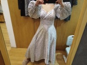 Sukienka midi w grochy  