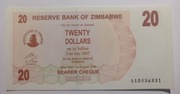 Zimbabwe 20 Dollars 2006 UNC
