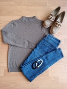 Sweter PRIMARK beżowy ćwieki dźety półgolf rozmiar 32 XXS