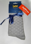 Skarpetki Lee Szare w Kratkę 2 Pak Gift Rider Odion Rozmiar 40-45 Nowe