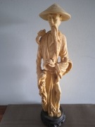 Figurka z alabastru biała chińczyk 