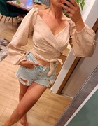 Nowa z metką muślinowa bluzka wiązana rozmiar uniwersalny 