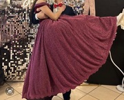 Suknia balowa - góra welur