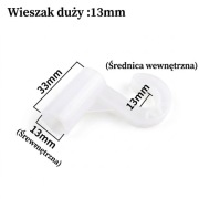 Wieszak Duży do Szafy Tekstylnej – Uchwyt Drążka 13mm