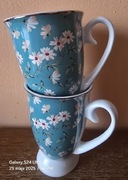 2szt. Kubki ceramiczne kolekcjonerskie w stylu prowansalskim wiejskim.