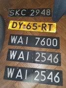 Stare czarne tablice kolekcjonerskie warszawskie i zagraniczne