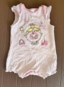 53. Letnie body pajacyk na krótki rękaw różowy rozmiar 68-74