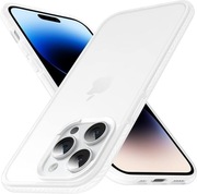 Etui matowe wstrząsoodporne iPhone 14 Pro – białe, ochrona 12FT