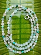 Naszyjnik z naturalnych kamieni turkus morganit JK