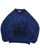 Niebieska bluza bez kaptura crewneck Retro Vintage 90s 80s boxy nike