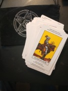 TAROT karty Rider-Waite-Smith z OPISEM + pluszowy woreczek