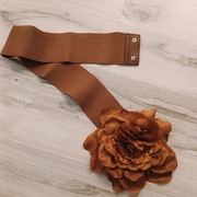 **ozdobny PASEK szeroka guma kwiat VINTAGE 78 x 7,5