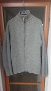 Sweter wełniany 100% wełny AVENUE Exclucive Collection XL szary