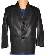 Czarna stylowa błyszcząca Marynarka chłopięca Aysan 122 