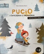 Pucio i ćwiczenia z mówienia - książka dla dzieci - stan b.dobry Pucio zima