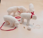 Maskotka pluszak owieczka owca wełniana handmade