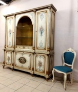 PIĘKNY RZEŹBIONY KREDENS WŁOSKI BIBLIOTEKA SILIK