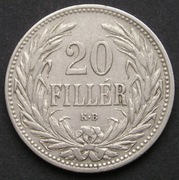 Austro - Węgry 20 filler 1907
