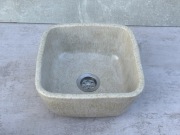 Prostokątna umywalka rękodzieło Zielony Onyks