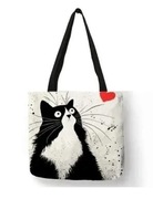 Płócienna torba zakupowa z wewnętrznym zamkiem.