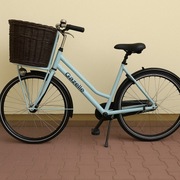 Gazelle rower miejski, turkusowy, z koszykiem – stan idealny