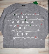 61^ esmara Świąteczny sweter napisy 44/46