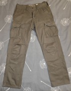 Spodnie cargo military bojówki Surplus khaki rozmiar S grunge metal rock