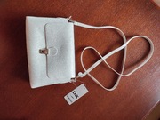 Srebrna błyszcząca torebka Dawidex, Nowa z metką 