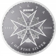 Maltese Cross (Krzyż Maltański) 1 uncja srebra 2024 rok w kapslu
