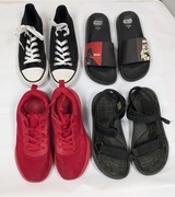 Zestaw butów rozmiar 39 tenisówki, adidasy, klapki, sandały 