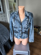 R.marks kurtka katana jeansowa M ramoneska przecierana niebieska 