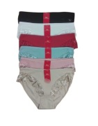 6x Majtki Damskie Bawełniane Figi z Koronką 