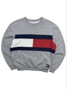 Szara Bluza Tommy Hilfiger M retro Vintage logo ralph lacoste haft 90s