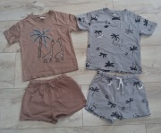 2x Komplet Dla Chłopca Krótkie Spodenki + Bluzeczka H&M r. 104