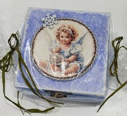 Szkatułka pudełko skrzynka kufer  rękodzieło  Anioł prezent  gwiazdka