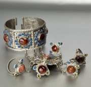 Srebrna Bransoletka Berberyjska (Kabyle) pochodząca z Algierii.