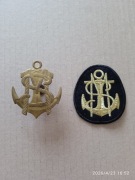 Emblematy z czapek. Szkoła Morska w Gdyni.