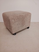 Pufa kostka  prążek nowa na kółkach 