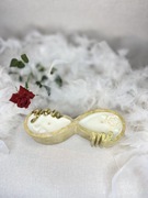 Świeca sojowa zapachowa handmade vintage | gipsowa złota | 80g | prezent