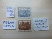 2szt. znaczki pełna seria Fi 1084 Polska 1961r. PRL MIASTA czyste **