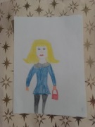 Rysunek przedstawiający kobietę 