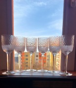 Piękne, duże, kieliszki, kryształowe. 