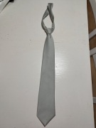 Krawat NEK Szary Srebrny Moda