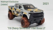 Hot Wheels '19 Chevy Silverado Trail Boss LT ZAMAC Walmart Exclusive