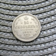 Rosja 20 Kopiejek 1904r - SREBRO