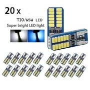20x ŻARÓWKA W5W T10 24LED CANBUS SUPER ULTRA JASNA *°* Zestaw 20szt LED *°*