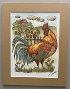 Kogu   - Ręcznie wykonany  – szkic piórem i akwarela