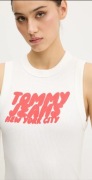 Nowa sukienka Tommy Jeans biała tank mini bawełniana r. L