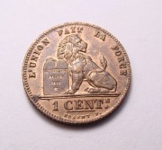 Belgia 1 cent 1914 PIĘKNA!